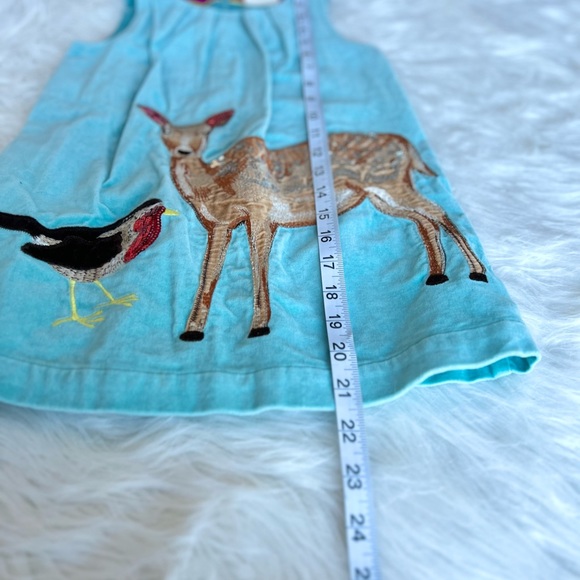 Mini Boden Deer & bird Sequin Girls Dress 3-4 yr - Picture 8 of 8